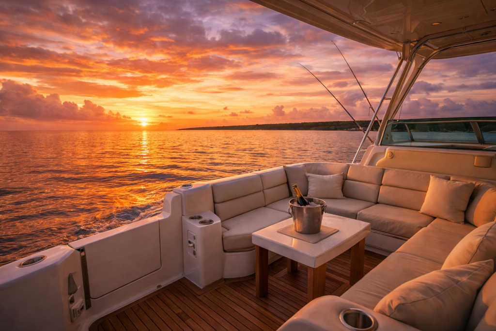 Luxury yacht sunset charter in Cozumel