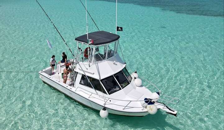 Half Day Fishing Charter Cozumel Private 30 Ft Hatteras Boat